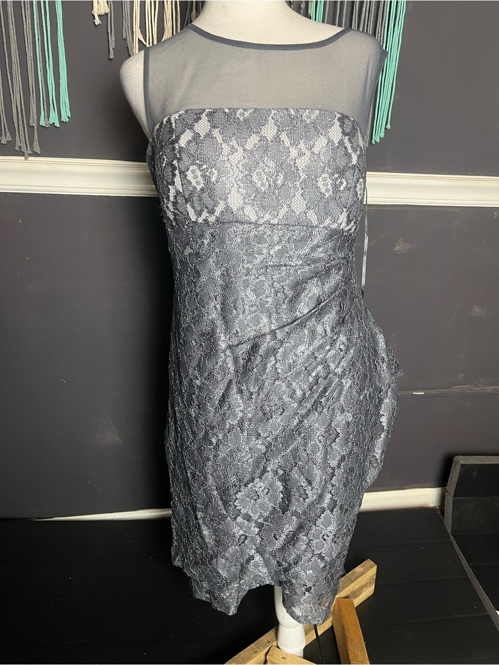 Women’s size 10 gray/silver cocktail dress